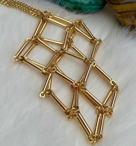 Crystal pouch necklace