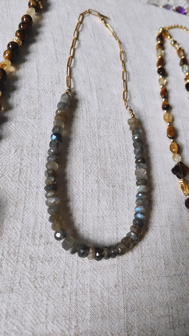 Labradorite beaded necklace