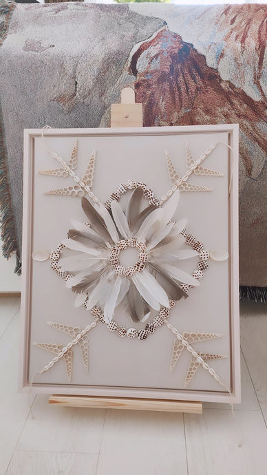 Flower shell mandala wall art