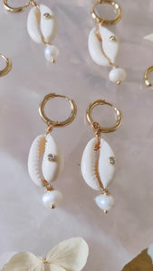 Sunshine cowrie hoop