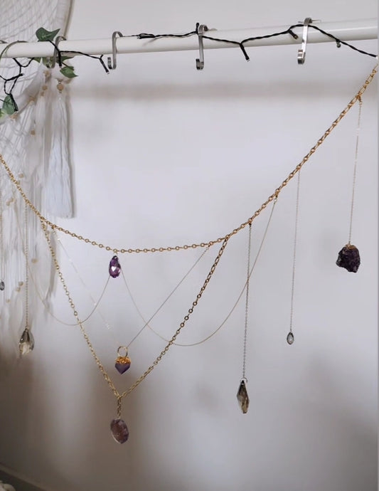 Amethyst harness/ wall hanger