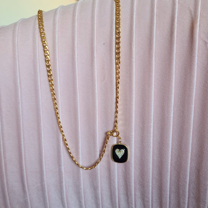 Gold love belly chain